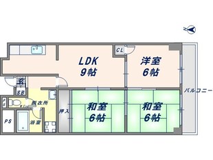 長瀬駅 徒歩7分 8階の物件間取画像